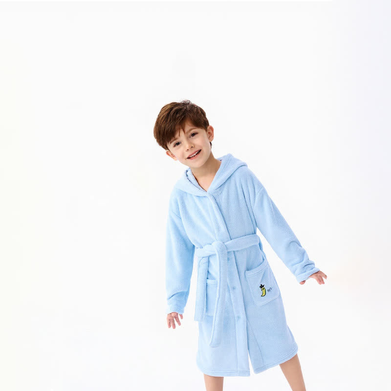 Ownkoti Matching Family Solid Color Hooded Bathrobe - Beige - Adult:L - image 0