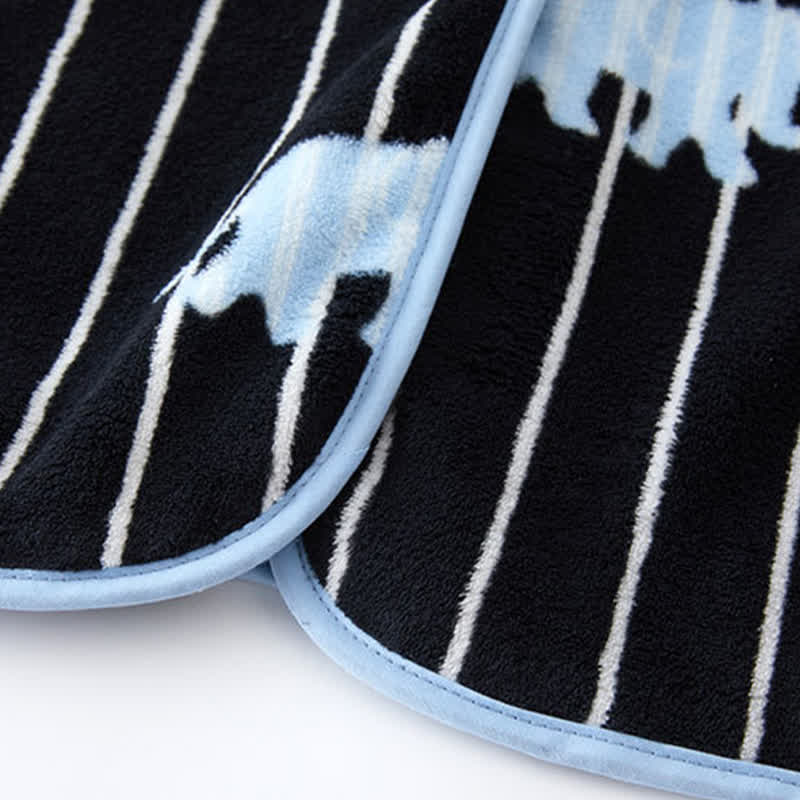 Ownkoti Stripe Elephant Hooded Button Plush Robe - image 7