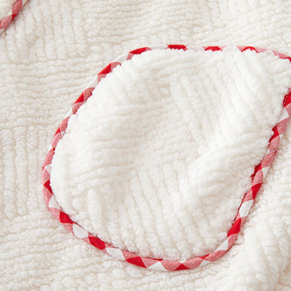 Ownkoti Stripe Textured Hooded Button Plush Robe - image 9