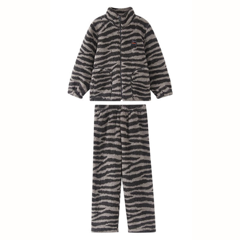 Ownkoti Zebra Print Zip-up Child Loungewear Set - image 4