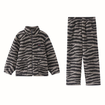 Ownkoti Zebra Print Zip-up Child Loungewear Set - image 5