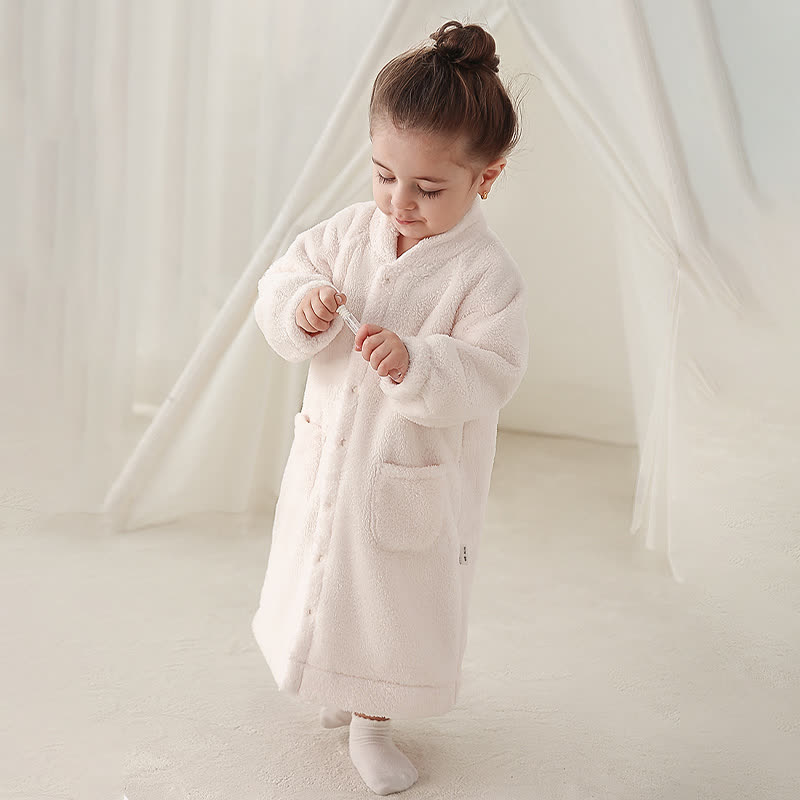 Ownkoti Solid Color Plush Baby Robe - image 1