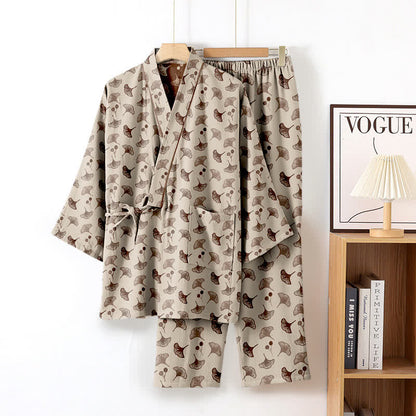 Ownkoti Ginkgo Organic Cotton Kimono Loungewear Set - image 14
