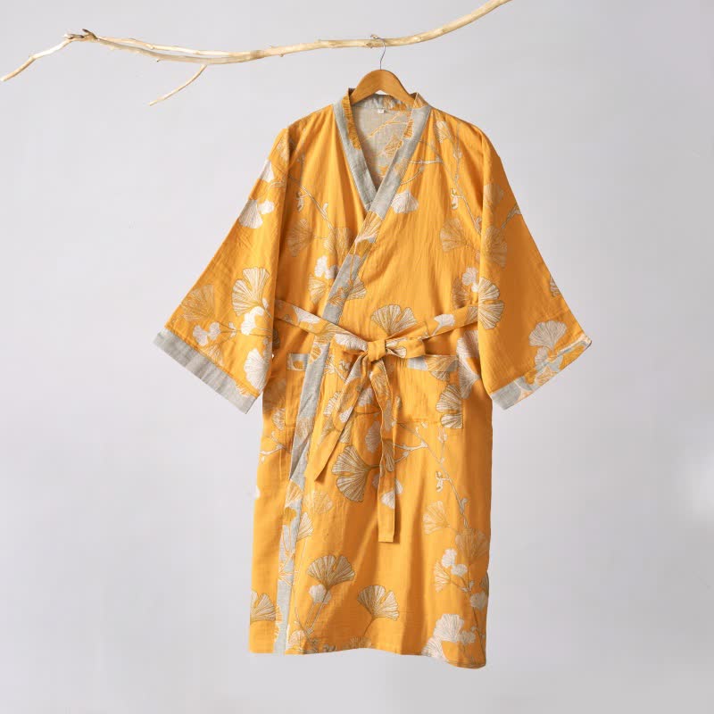 Ownkoti Cotton Gauze Ginkgo Kimono Robe - image 49