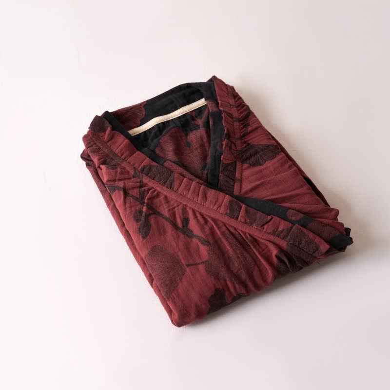 Ownkoti Ginkgo Leaf Hanfu Inspired Cotton Nightdress - image 37