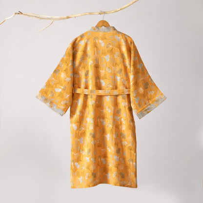 Ownkoti Ginkgo Biloba Cotton Gauze Kimono Robe - image 38