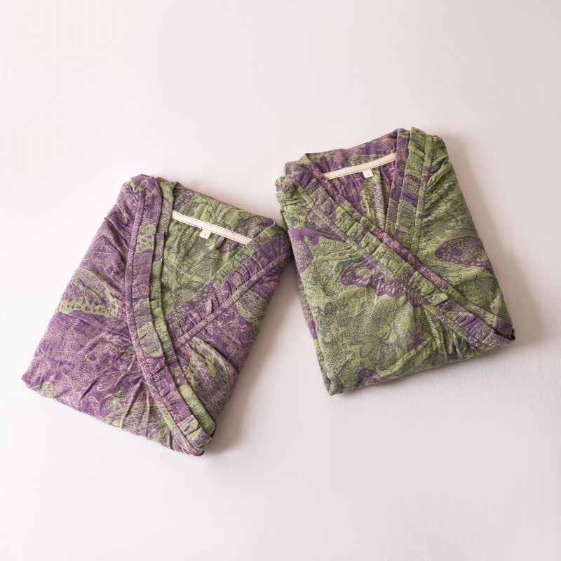 Ownkoti Elegant Butterfly Ruffled Cotton Nightdress - image 2