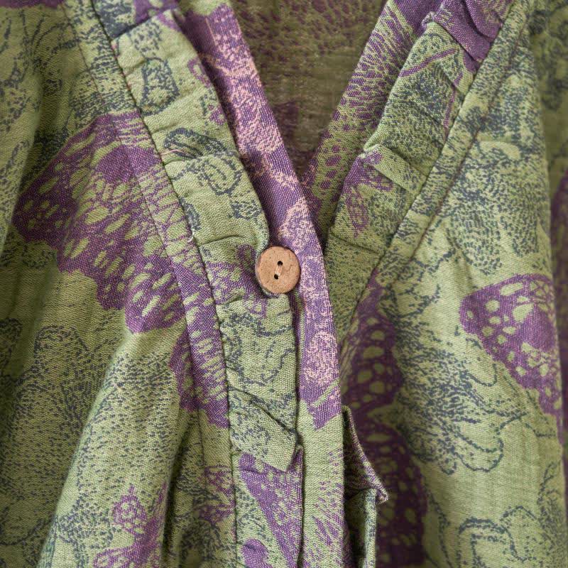 Ownkoti Elegant Butterfly Ruffled Cotton Nightdress - image 11