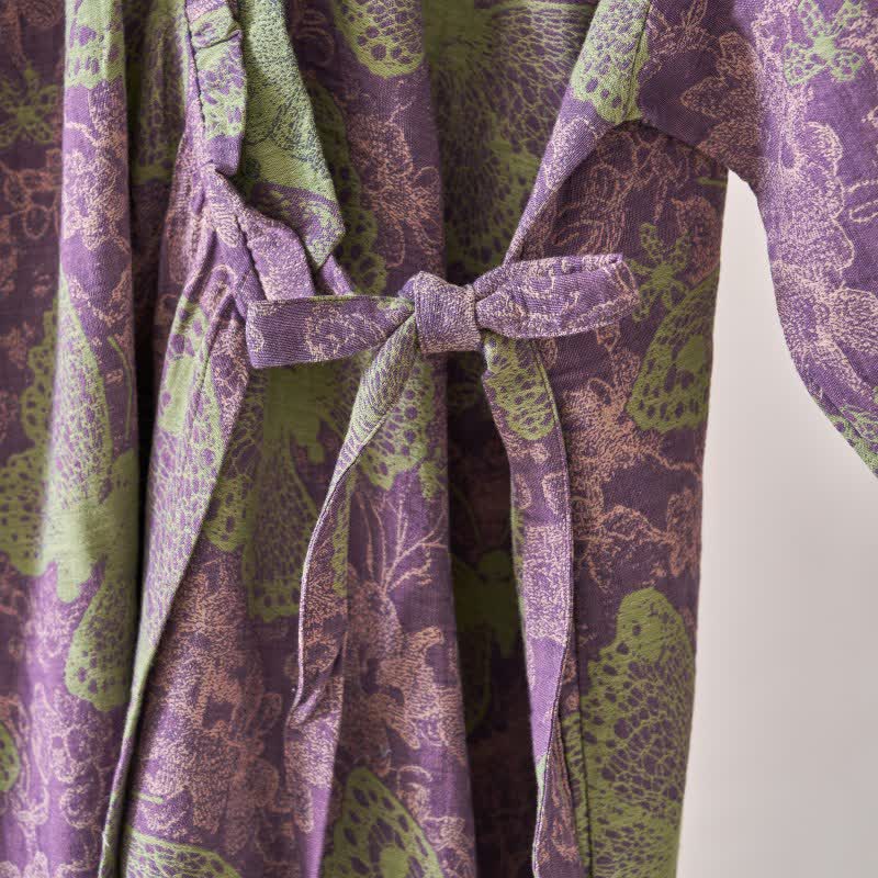 Ownkoti Elegant Butterfly Ruffled Cotton Nightdress - image 6