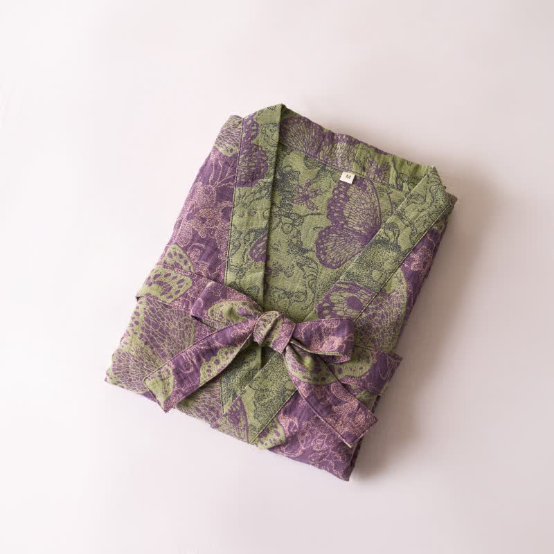 Ownkoti Dreamy Butterfly Cotton Gauze Kimono Robe - image 12