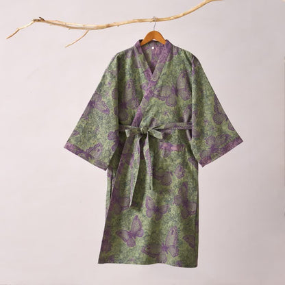 Ownkoti Dreamy Butterfly Cotton Gauze Kimono Robe - image 3