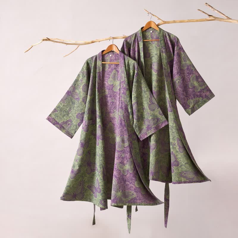 Ownkoti Dreamy Butterfly Cotton Gauze Kimono Robe - image 1