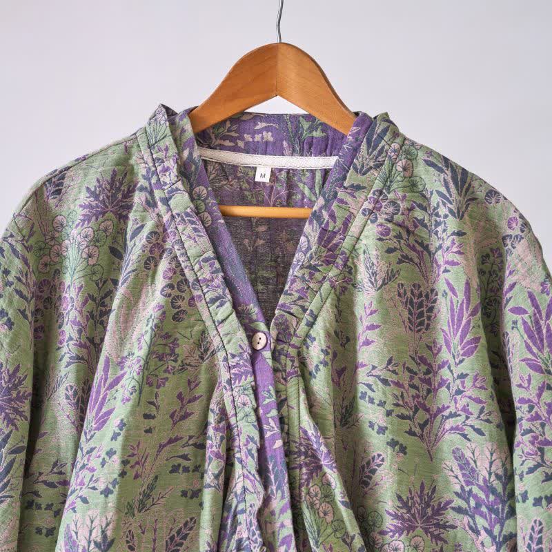 Ownkoti Botanical Plant Ruffled Cotton Nightdress - image 6