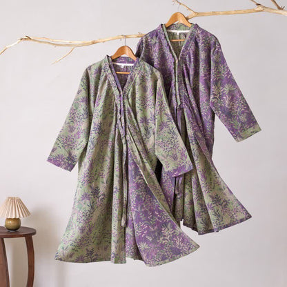 Ownkoti Botanical Plant Ruffled Cotton Nightdress - image 2