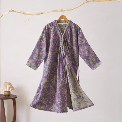 Ownkoti Botanical Plant Ruffled Cotton Nightdress - image 11