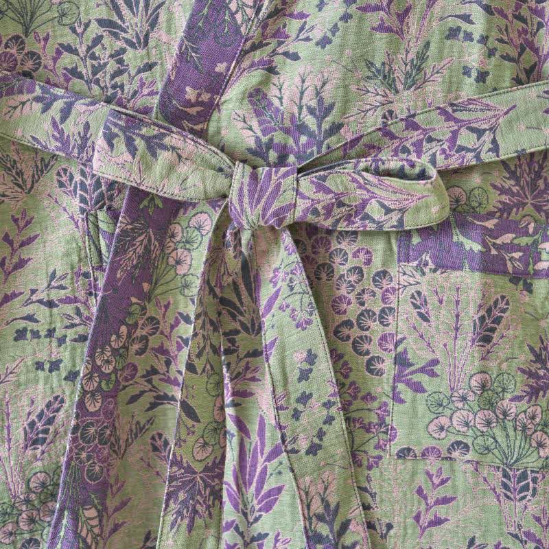 Ownkoti Botanical Plant Cotton Gauze Kimono Robe - image 14