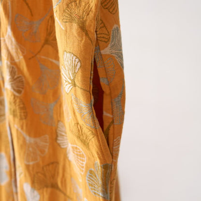 Ownkoti Ginkgo Leaf Ruffled Cotton Nightdress - image 11