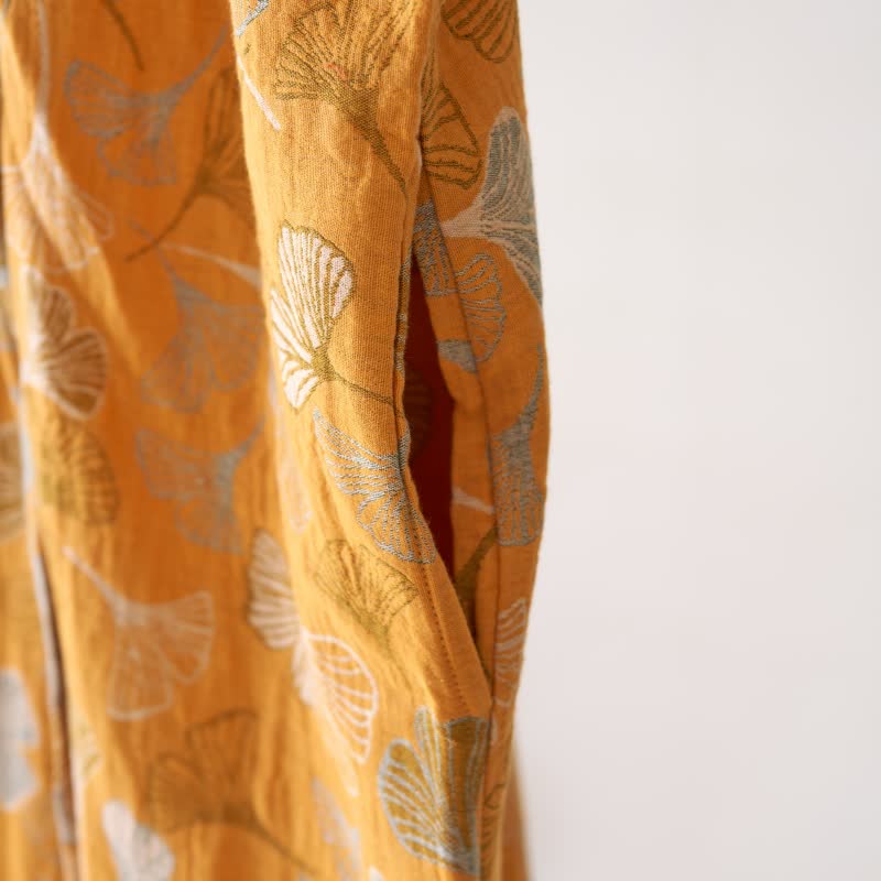 Ownkoti Ginkgo Leaf Ruffled Cotton Nightdress - image 13