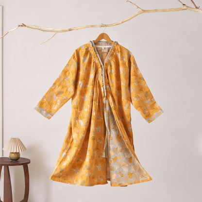 Ownkoti Ginkgo Leaf Ruffled Cotton Nightdress - image 5