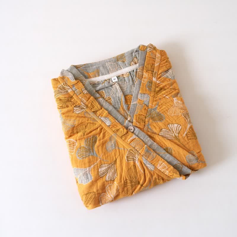 Ownkoti Ginkgo Leaf Ruffled Cotton Nightdress - image 4