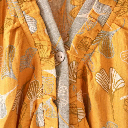 Ownkoti Ginkgo Leaf Ruffled Cotton Nightdress - image 8