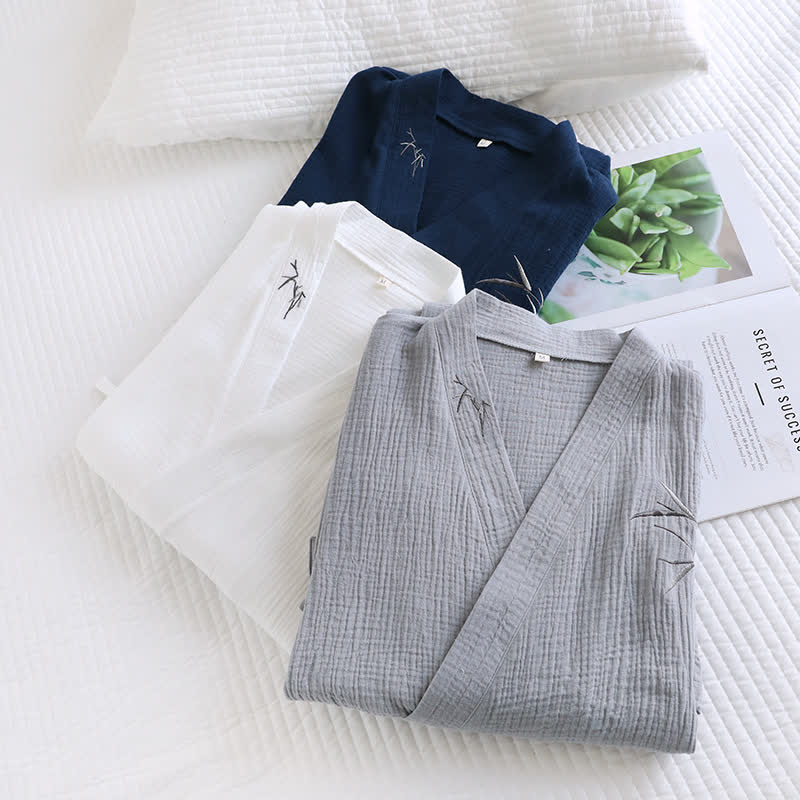 Ownkoti Unisex Bamboo Cotton Gauze Bathrobe - image 3