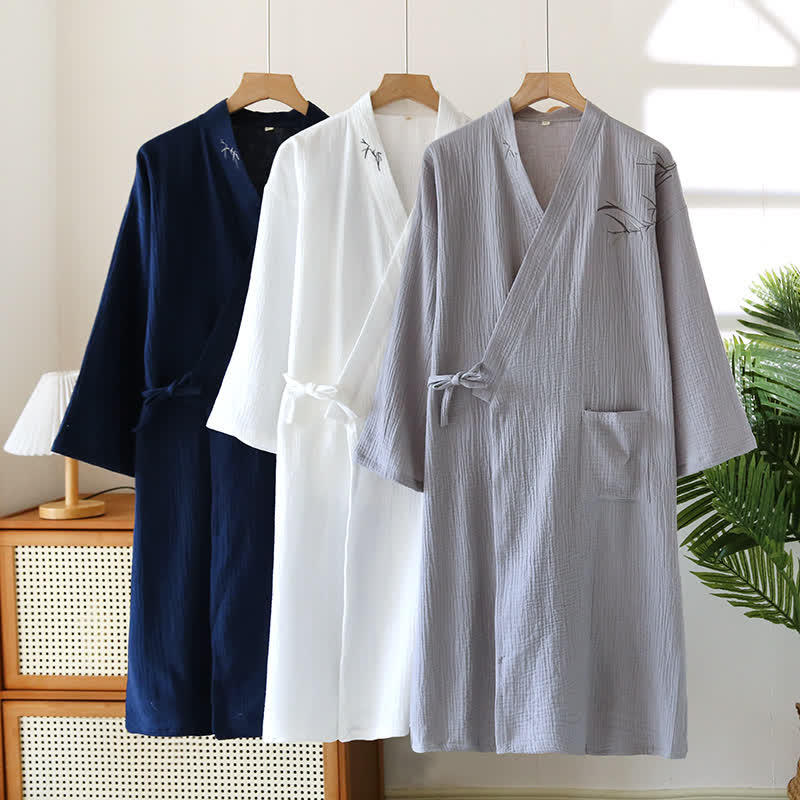 Ownkoti Unisex Bamboo Cotton Gauze Bathrobe - image 1