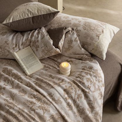 Ownkoti Farmhouse Style Cotton Linen Bedding Set(4PCS) - image 4