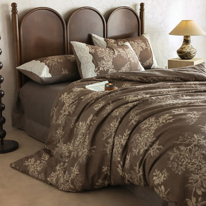 Ownkoti Rustic Woven Linen Blend Duvet Cover Set(4PCS) - image 2