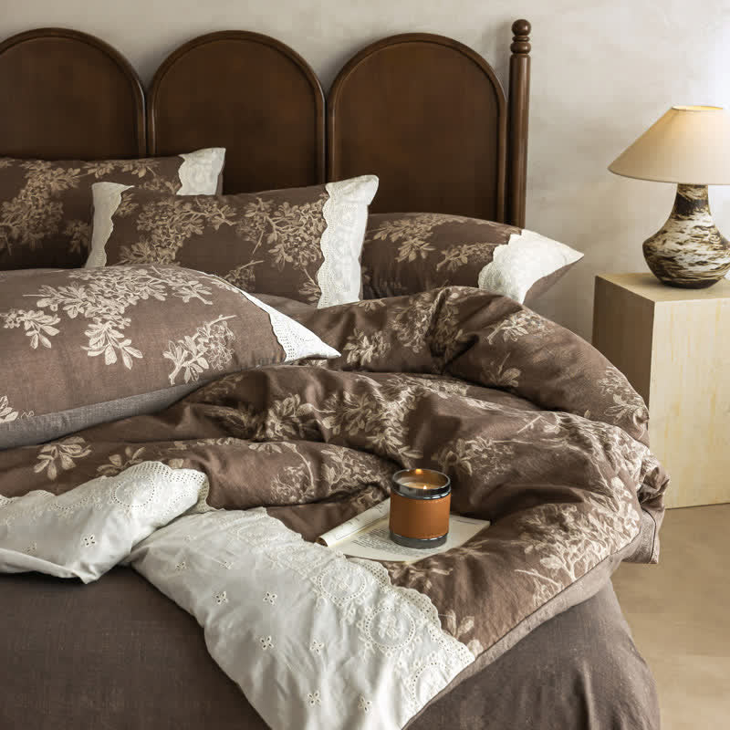 Ownkoti Rustic Woven Linen Blend Duvet Cover Set(4PCS) - image 3