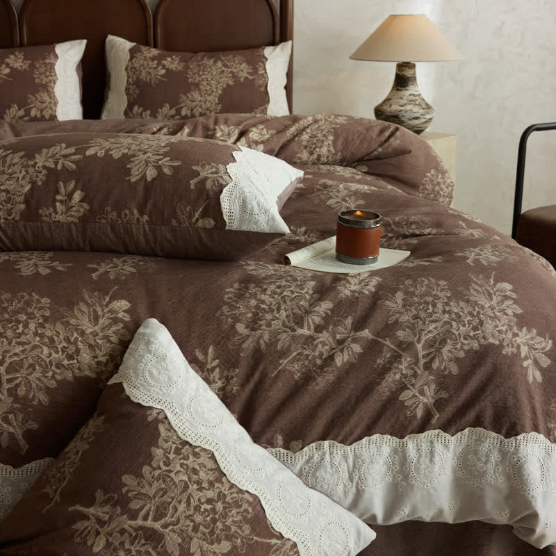 Ownkoti Rustic Woven Linen Blend Duvet Cover Set(4PCS) - image 4