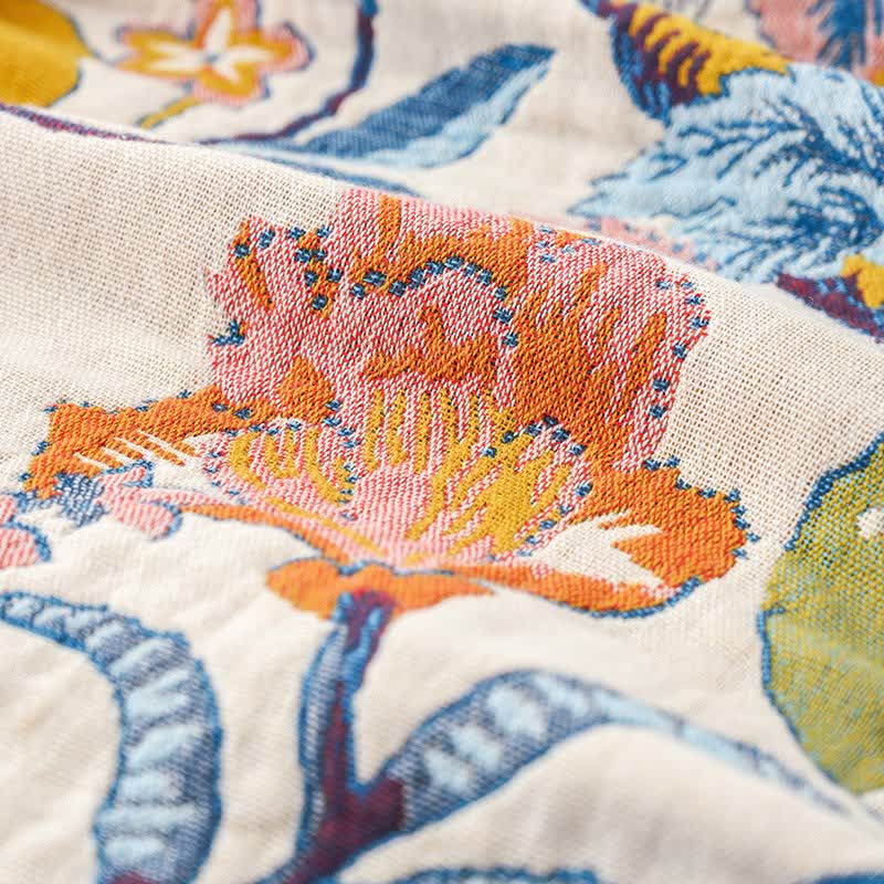 Ownkoti Flourishing Floral Cotton Gauze Reversible Quilt - image 3