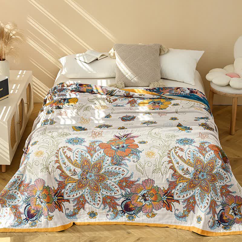 Ownkoti Retro Floral Pure Cotton Reversible Quilt - King - image 0