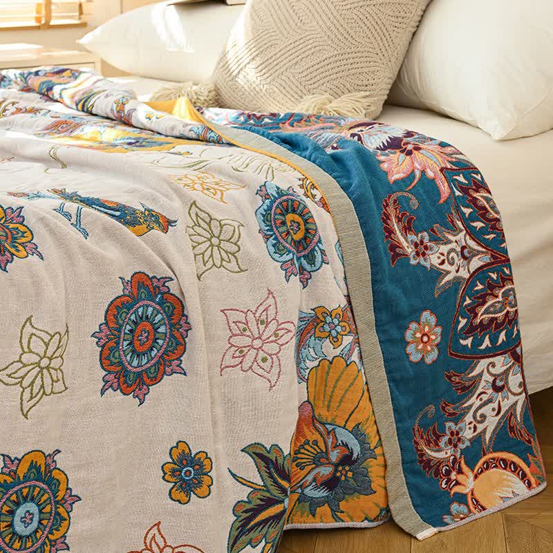 Ownkoti Retro Floral Pure Cotton Reversible Quilt - image 2