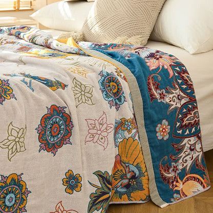 Ownkoti Retro Floral Pure Cotton Reversible Quilt - image 2