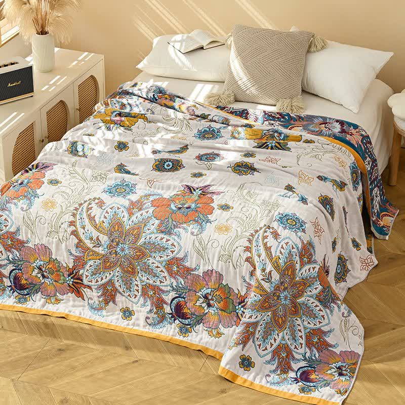 Ownkoti Retro Floral Pure Cotton Reversible Quilt - image 1