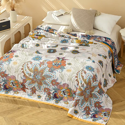 Ownkoti Retro Floral Pure Cotton Reversible Quilt - image 1