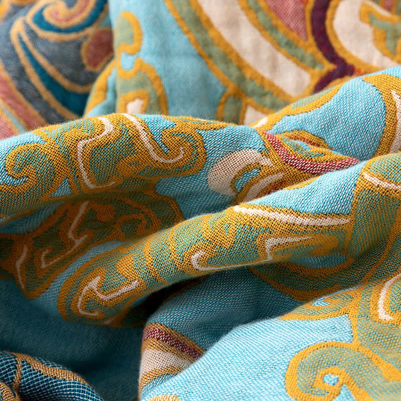 Ownkoti Vintage Pattern Lotus Cotton Gauze Quilt - image 2