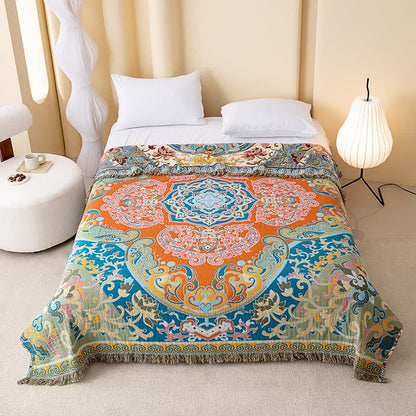 Ownkoti Vintage Pattern Lotus Cotton Gauze Quilt - image 1