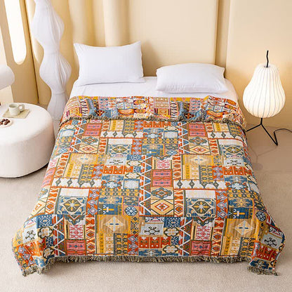 Ownkoti Colorful Retro Checkered Cotton Gauze Quilt - image 1