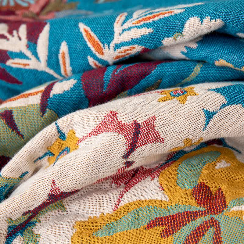 Ownkoti Whimsical Floral Cotton Gauze Tassel Quilt - image 3