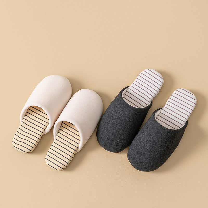 Ownkoti Striped Sole Plush-Lined House Slippers - image 1