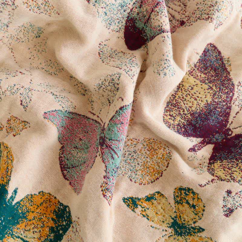 Ownkoti Elegant Butterfly Tassel Cotton Blanket - image 9