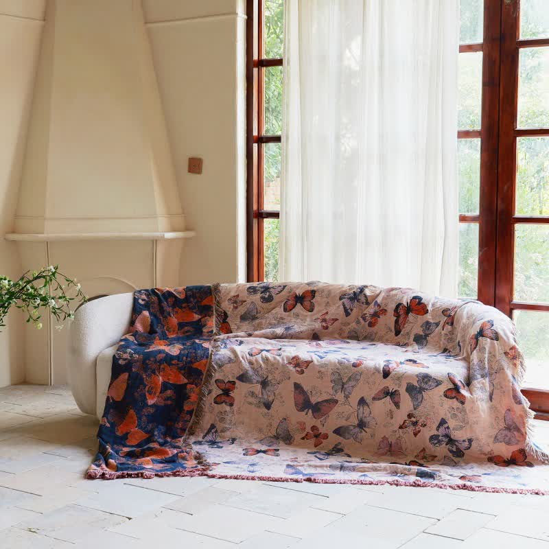 Ownkoti Elegant Butterfly Tassel Cotton Blanket - image 3