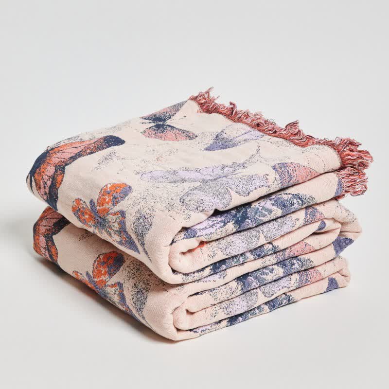 Ownkoti Elegant Butterfly Tassel Cotton Blanket - image 3