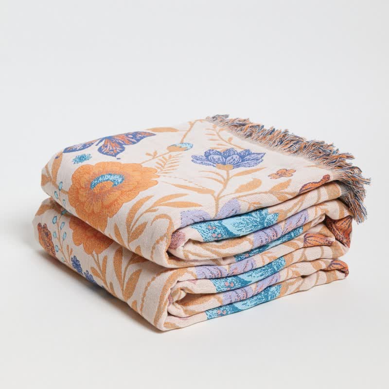 Ownkoti Pastoral Butterfly Cotton Tassel Blanket - image 3