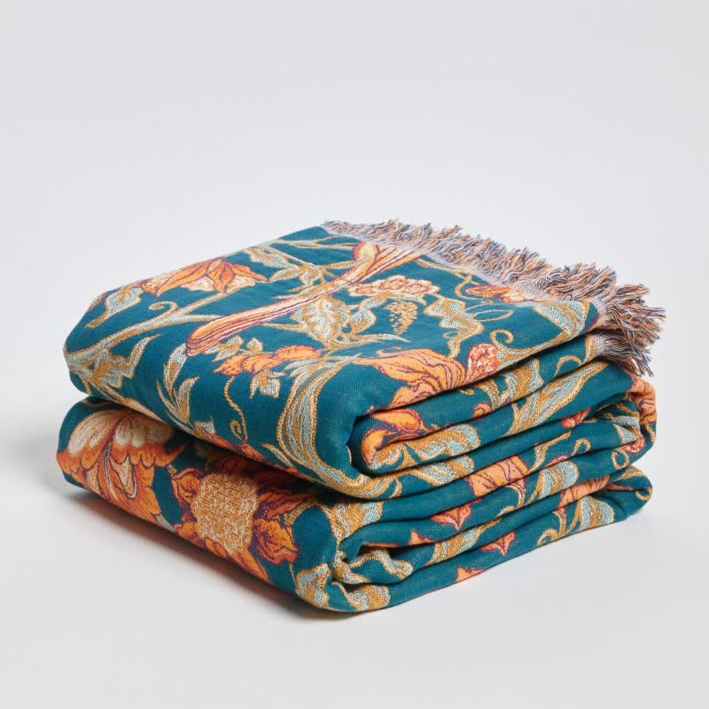 Ownkoti Luxurious Floral Cotton Tassel Blanket - image 3