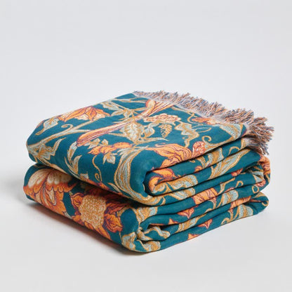 Ownkoti Luxurious Floral Cotton Tassel Blanket - image 3