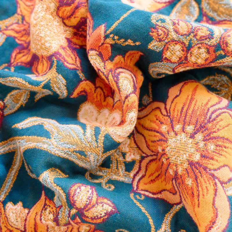 Ownkoti Luxurious Floral Cotton Tassel Blanket - image 4