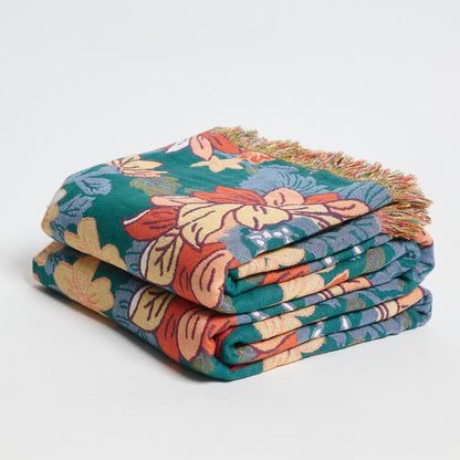 Ownkoti Flourishing Floral Cotton Tassel Blanket - image 3